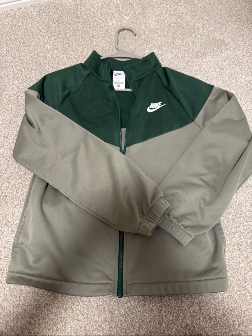 Nike Olive Green Dri-FIT Zip Jacket